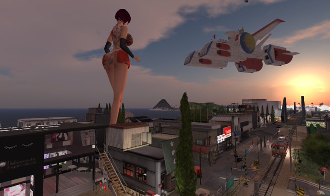 郊外の住宅街で約36倍の大きさになるとこんな感じ。#secondlife #sizetweet #Giantess #G 郊外の住宅街で約36倍の大きさになるとこんな感じ。#secondlife #sizetweet #Giantess #G