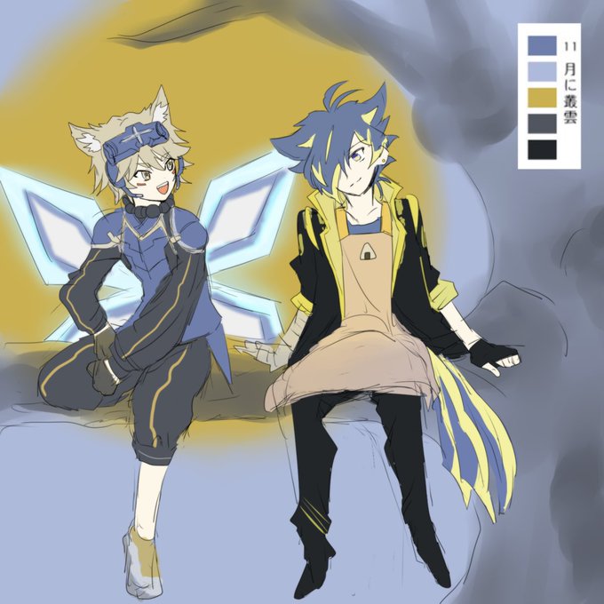 月に叢雲(カラパレ)で、嵐きゅんとヤッちゃん。おべんとコンビ。 月に叢雲(カラパレ)で、嵐きゅんとヤッちゃん。おべんとコンビ。