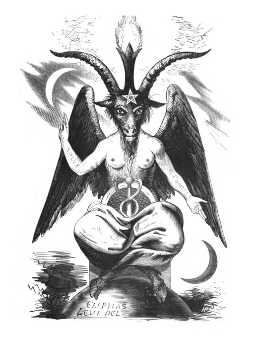 深夜めも。有名なバフォメットの図像はエリファス・レーヴィ1856年の『高等魔術の教義と儀式』という本に出てくる。幻想的詩 深夜めも。有名なバフォメットの図像はエリファス・レーヴィ1856年の『高等魔術の教義と儀式』という本に出てくる。幻想的詩