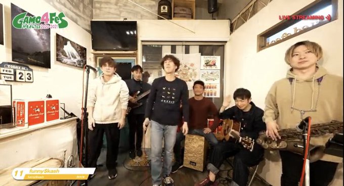 Vo.帖佐洋一Gt.沖末恵矢朗Ba.安田琢人Dr.安松太郎Tp.斉藤一馬T-sax.masashi#お父さあああん Vo.帖佐洋一Gt.沖末恵矢朗Ba.安田琢人Dr.安松太郎Tp.斉藤一馬T-sax.masashi#お父さあああん