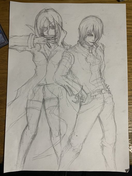 久々に絵を描いている血界戦線のKKとザップ 久々に絵を描いている血界戦線のKKとザップ