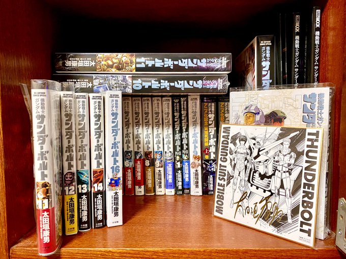 先生、遅ればせながら17巻特装版が届きました🥰私の家のサンダーボルト宙域は、お客様をお通しする客間の本棚に広がっています 先生、遅ればせながら17巻特装版が届きました🥰私の家のサンダーボルト宙域は、お客様をお通しする客間の本棚に広がっています
