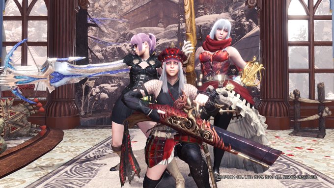 ?さんとがんちゃんと3人でライトで写真撮影私の重ね着はゴッドイーターのアリサをモチーフに作ったものを採用してます☺️#M ?さんとがんちゃんと3人でライトで写真撮影私の重ね着はゴッドイーターのアリサをモチーフに作ったものを採用してます☺️#M