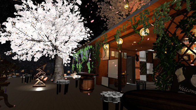 【"仮"公開中】☆自作ワールド:流星と桜の降る喫茶店 CAFE CHARLOTTE ☆ 流星雨と桜を見上げられる休憩所で 【"仮"公開中】☆自作ワールド:流星と桜の降る喫茶店 CAFE CHARLOTTE ☆ 流星雨と桜を見上げられる休憩所で