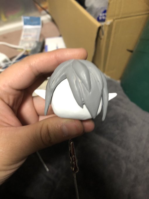 多分もうちょい削ったりサフ塗ったりしますが、白サフの肌パーツと髪の毛のパーツが結構いい感じになってる気がします傾福さん2 多分もうちょい削ったりサフ塗ったりしますが、白サフの肌パーツと髪の毛のパーツが結構いい感じになってる気がします傾福さん2