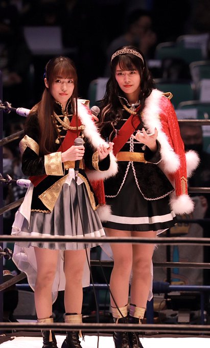 再投稿特別ゲストリングアナウンサーは声優の#相羽あいな さん#富田麻帆 さんスタァライトの衣装を着てのコールでした‼️ 再投稿特別ゲストリングアナウンサーは声優の#相羽あいな さん#富田麻帆 さんスタァライトの衣装を着てのコールでした‼️