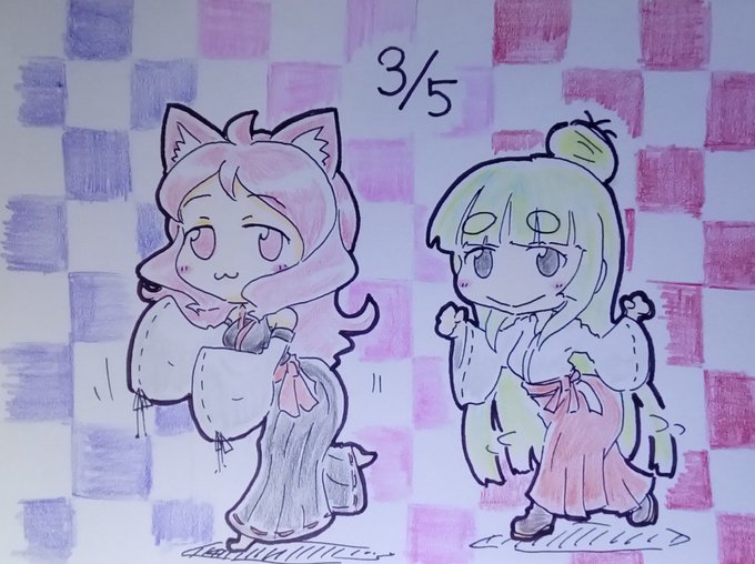 #巫女の日 だろうがそうでなかろうが、いつだってここ二人はTLにおるんや。#ケムリクサ#たれまゆ#irodori #巫女の日 だろうがそうでなかろうが、いつだってここ二人はTLにおるんや。#ケムリクサ#たれまゆ#irodori