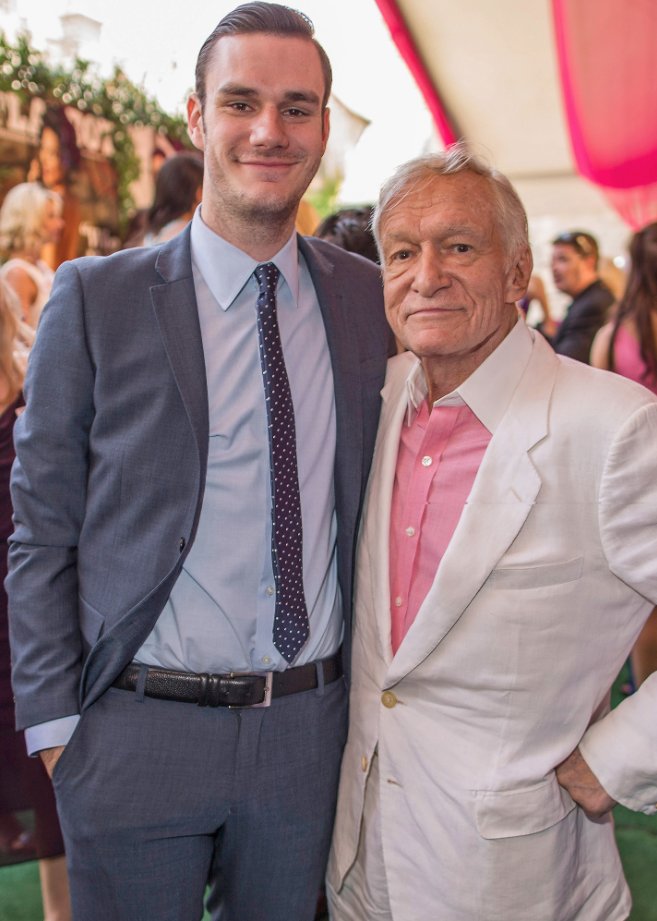May 9, 2013 - Hef and @cooperhefner attend Playboy’s 2013 Playmate Of The Year luncheon at The Playboy Mansion. 
