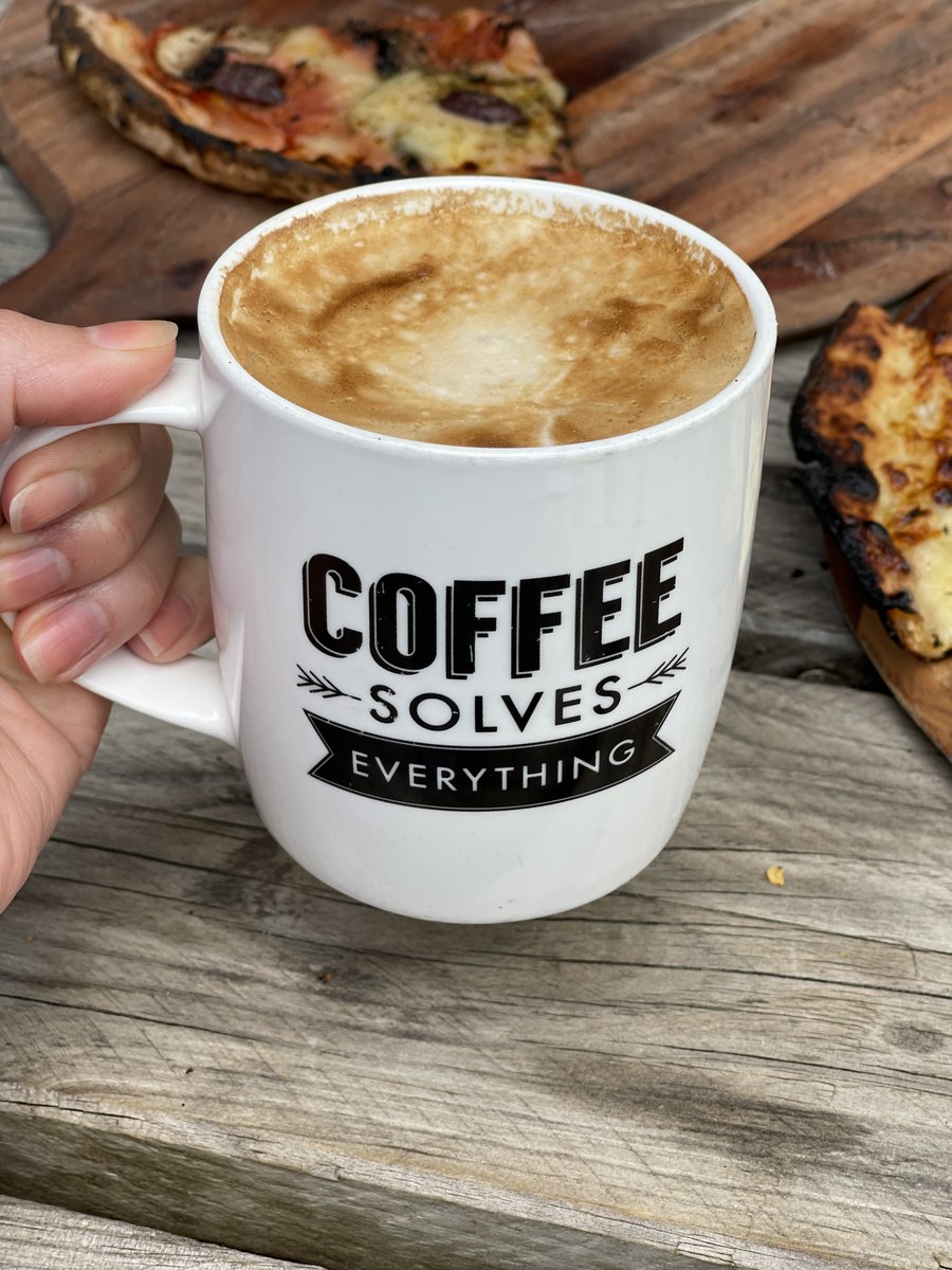 ☕️Coffee solves everything...
...and wood fired pizza doesn't hurt either!🍕 