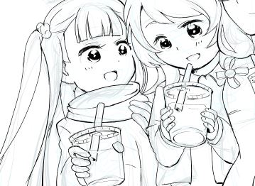 久しぶりに描いてますタドナ&レミィ&・・・#ポッピンQ 久しぶりに描いてますタドナ&レミィ&・・・#ポッピンQ