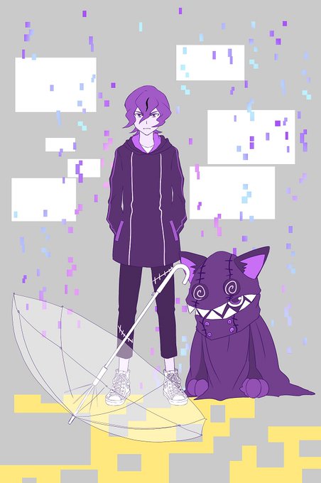 アプモン桂レイとハックモンと雨 アプモン桂レイとハックモンと雨