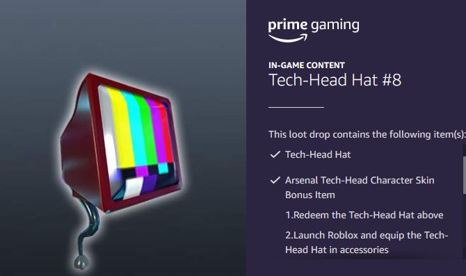 Redeem the new Tech-Head skin when you redeem the new prime gaming