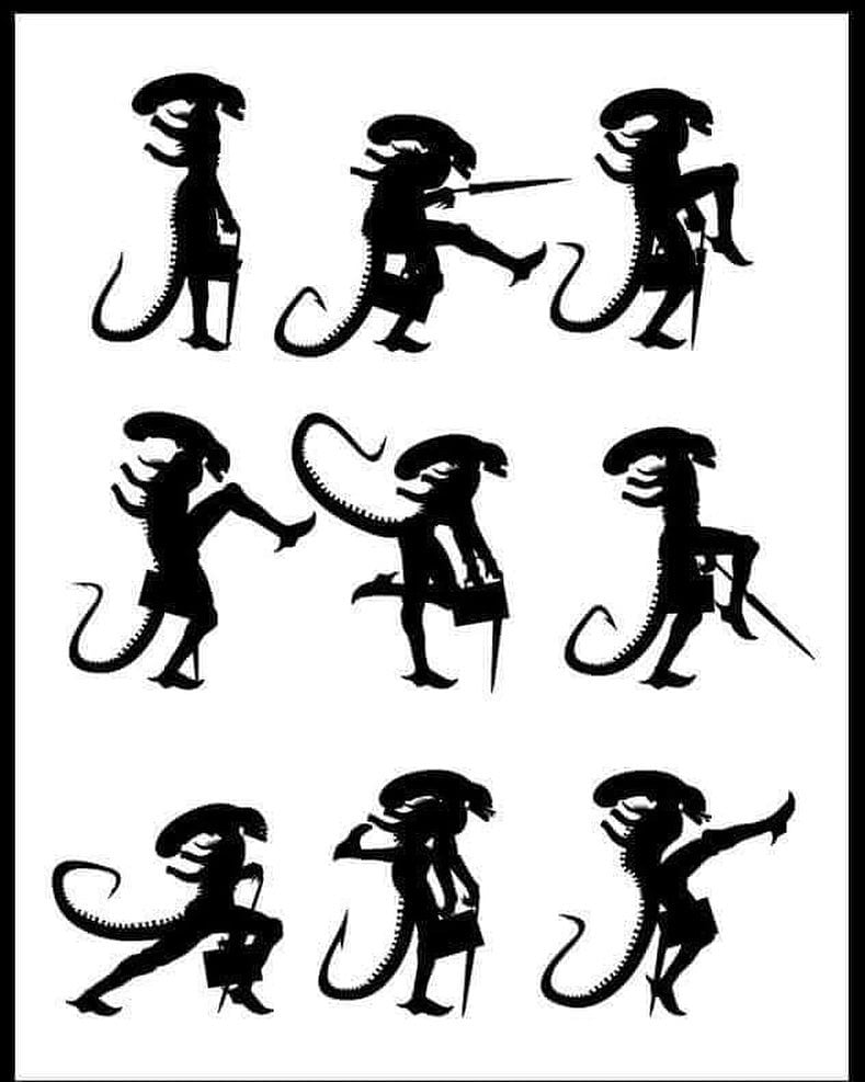 Wonderful! 'The Ministry of Alien Silly Walks'👽 by @6amcrisis 