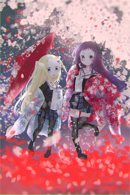 #ハナヤマタ ようやく視聴したので気になった2人組を描きました!!お見送りのシーンでヤヤちゃんがボロ泣きしてるのすごくよ #ハナヤマタ ようやく視聴したので気になった2人組を描きました!!お見送りのシーンでヤヤちゃんがボロ泣きしてるのすごくよ