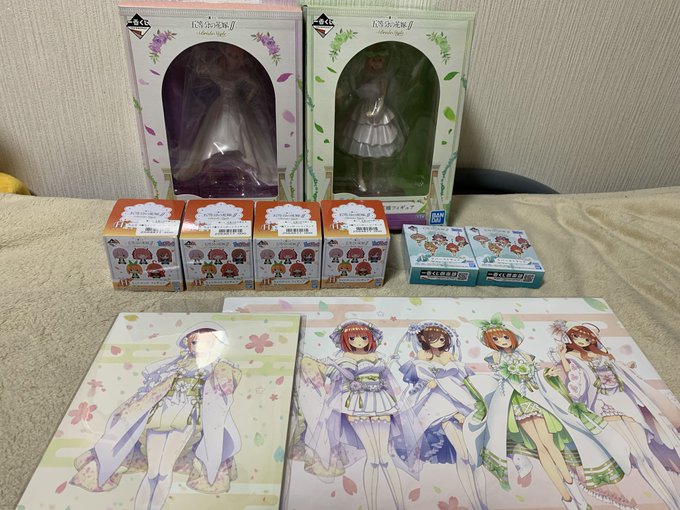 五等分の花嫁の一番くじ、オンラインで引いた分届いた!!フィギュア2体+ラストワンはありがたい😋 五等分の花嫁の一番くじ、オンラインで引いた分届いた!!フィギュア2体+ラストワンはありがたい😋