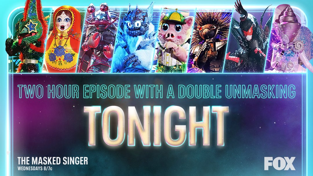 #TheMaskedSinger is bringing the HEAT tonight!! Can't wait to see this double unmasking @maskedsingerfox 