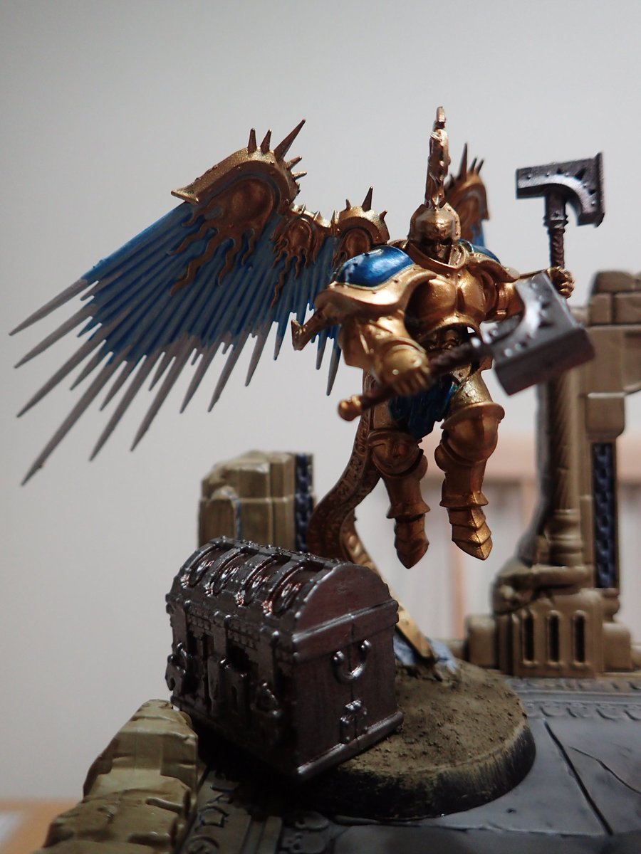test ツイッターメディア - 人生二度目のウォークライはSTORMCAST ETERNALS vs BLISSBARB ARCHERS ！4人しかいない金ピカ部隊が宝箱抱えて10人の弓矢部隊から逃げるゲームは楽しかったw最後はプロセキューターがなんとか耐えて勝利！弓矢の射程15mvて…#ウォークライ#ウォーハンマー#warhammer #WarhammerCommunity https://t.co/Tie3Kg49WW