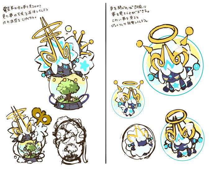 今回登場する「グロームバラン」さんのスパイラルとアートのキャラデザを紹介するよ!眠たそうな目が特徴だよ。いい夢みてね♪ 今回登場する「グロームバラン」さんのスパイラルとアートのキャラデザを紹介するよ!眠たそうな目が特徴だよ。いい夢みてね♪
