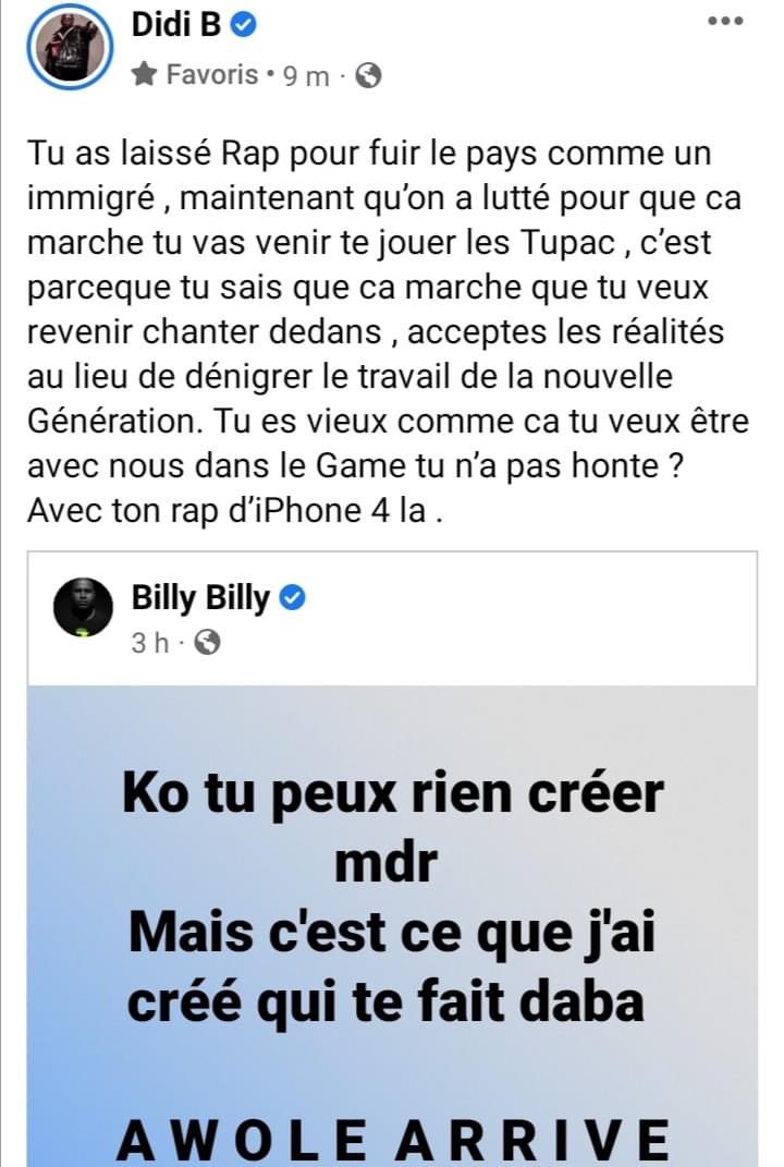 Côte d'Ivoire - Rap / Nargué par la nouvelle génération, Billy Billy réagit