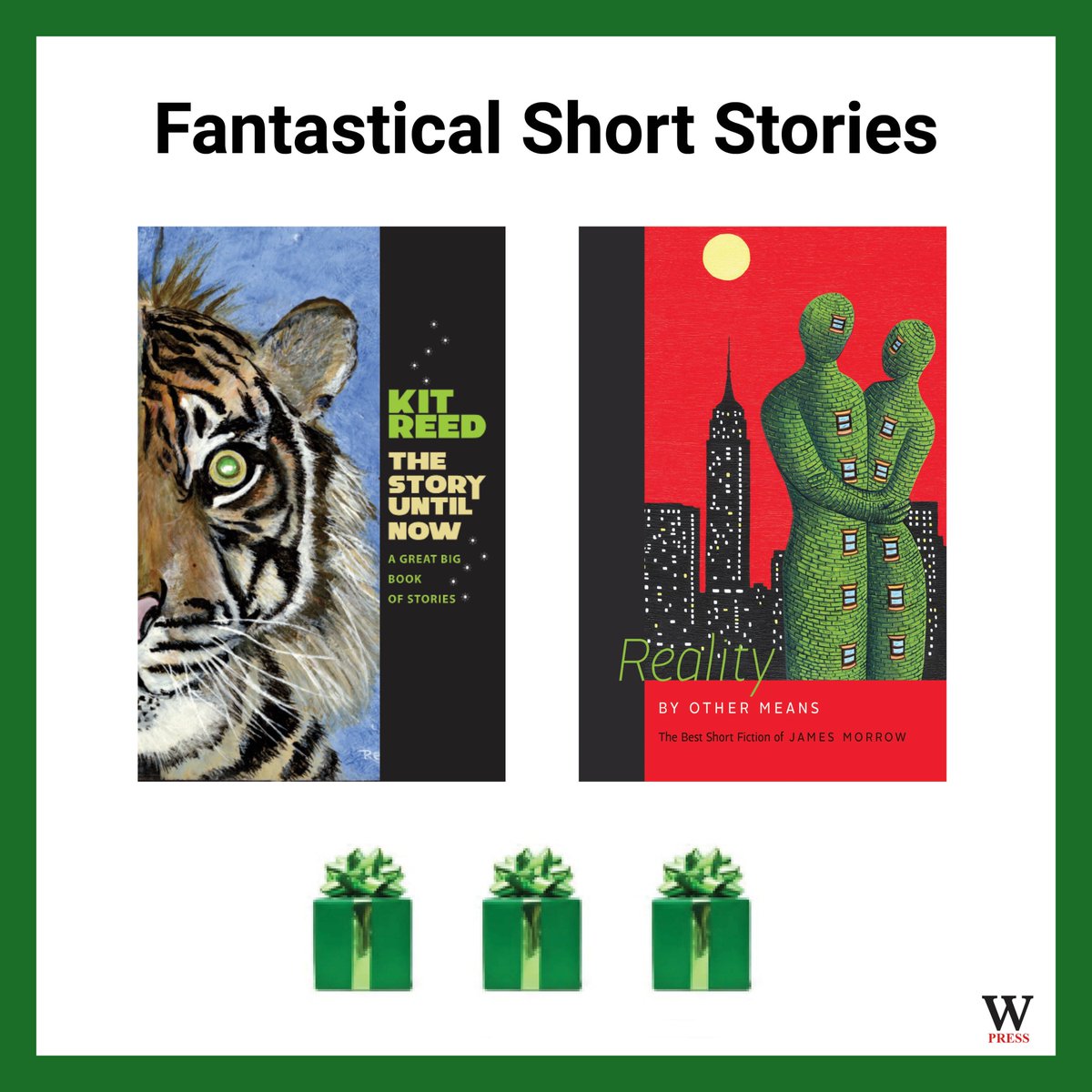 test Twitter Media - Happy Holidays! 
Fantastic, speculative tales by Kit Reed & James Morrow.
More ideas: https://t.co/e36q9hhywt  40% off with code Q401 
#Holidays2021 #HolidaySale #Christmas #Gifts #GiftBooks #ReadUP #SmartGifts #CreepyStories #FantasticFiction #ShortStories #KitReed #JamesMorrow https://t.co/A93xtqS6BX