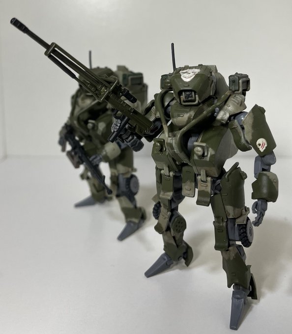 #OBSOLETEMODEROIDのアウトキャストブリゲードエグゾフレーム2体目できましたザーヒル少佐仕様塗装とスナイパ #OBSOLETEMODEROIDのアウトキャストブリゲードエグゾフレーム2体目できましたザーヒル少佐仕様塗装とスナイパ