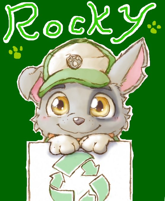 気晴らしのラクガキ~顔タグで一回だけ描いた「パウパトロール」からロッキー君いってみたよ、手癖強いけどねw可愛く描けてるか 気晴らしのラクガキ~顔タグで一回だけ描いた「パウパトロール」からロッキー君いってみたよ、手癖強いけどねw可愛く描けてるか