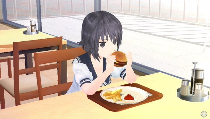 実原氷里(フォトカノ)初めてプレイしたギャルゲーハンバーガーを頬張るイベントがすごく可愛い 実原氷里(フォトカノ)初めてプレイしたギャルゲーハンバーガーを頬張るイベントがすごく可愛い