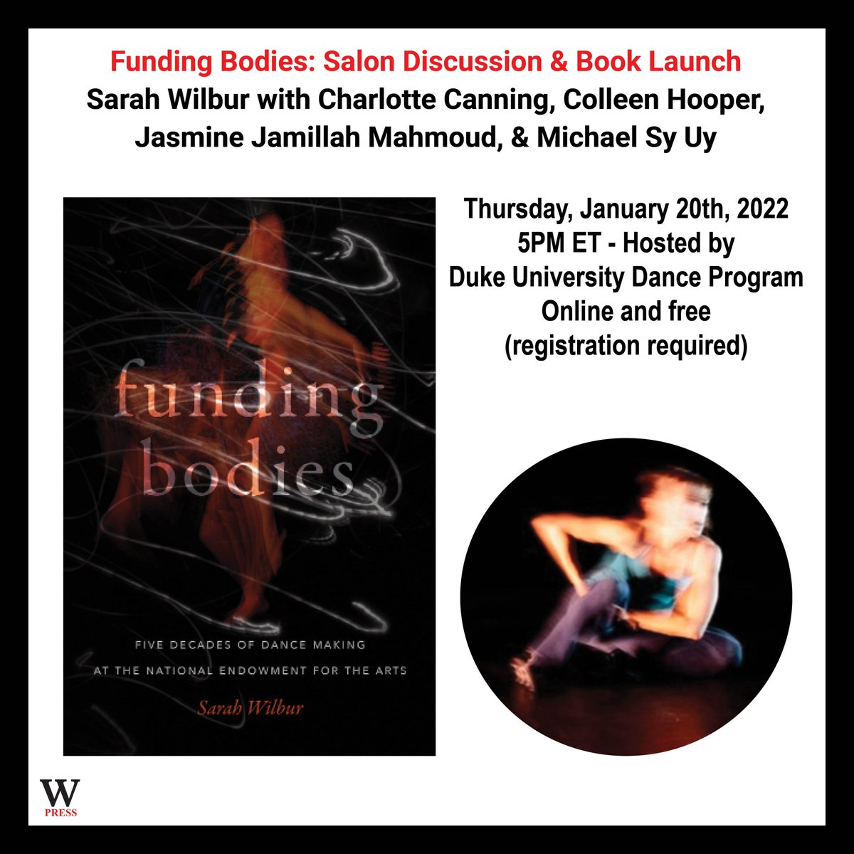 test Twitter Media - Join Asst. Professor of the Practice/Director of Graduate Studies in dance (Duke) Sarah Wilbur & esteemed colleagues in conversation about how arts funding bodies recruit and reward US dance artists and organizers. Register Here: https://t.co/zEzMk7lhY5 https://t.co/9OIOtRNbPe