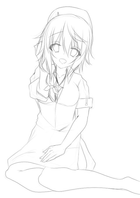 ナースシャル ラフあげ。膝枕を誘っているというシチュで描いてます。#インフィニット・ストラトス #シャルロット・デュノア ナースシャル ラフあげ。膝枕を誘っているというシチュで描いてます。#インフィニット・ストラトス #シャルロット・デュノア