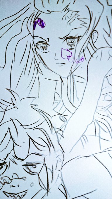 長女が鬼滅の刃の上弦の陸を描いてとうるさいので、見ながら描いたけど、亜弓さんやコレ…✏👀#ガラスの仮面 長女が鬼滅の刃の上弦の陸を描いてとうるさいので、見ながら描いたけど、亜弓さんやコレ…✏👀#ガラスの仮面