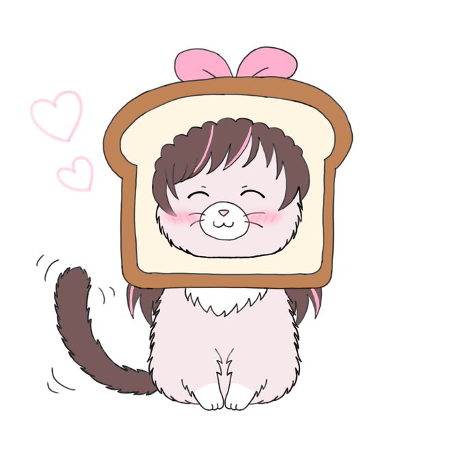 食パンにゃんこ💕🍞🐈#キズナアイ#きずなーぽすと#イラスト 食パンにゃんこ💕🍞🐈#キズナアイ#きずなーぽすと#イラスト