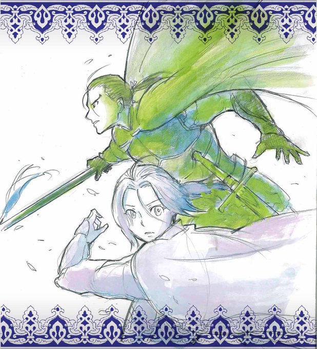 以前に描いたものを掘り起こしてはupしてゆくシリーズ。アルスラーン戦記に関わっていた頃に描いたイメージボードです。何度か 以前に描いたものを掘り起こしてはupしてゆくシリーズ。アルスラーン戦記に関わっていた頃に描いたイメージボードです。何度か