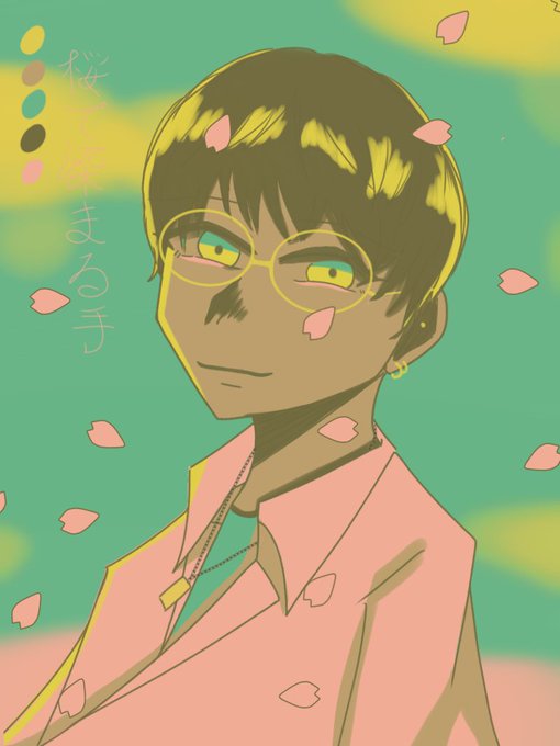 カラパレ桜で染まる手×🌟くん カラパレ桜で染まる手×🌟くん