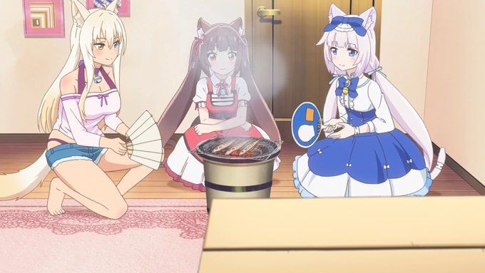 密室で七輪はアカン…#ネコぱら #nekopara 密室で七輪はアカン…#ネコぱら #nekopara