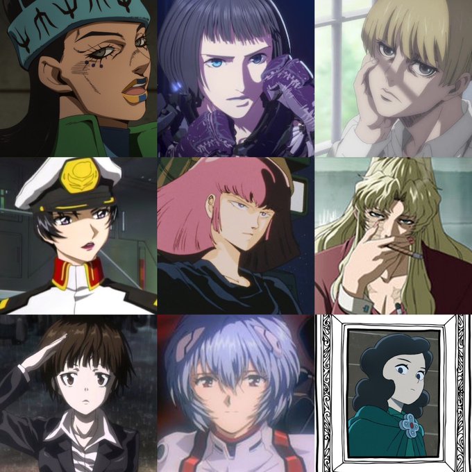 #推しを9人晒すと好みがわかるグェス(ジョジョ6部)AJラングドン(Levius)イェレナ(進撃の巨人)ナタルバジルール #推しを9人晒すと好みがわかるグェス(ジョジョ6部)AJラングドン(Levius)イェレナ(進撃の巨人)ナタルバジルール
