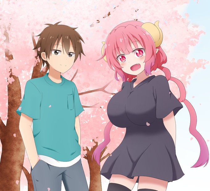 お花見日和(これデートですね)#小林さんちのメイドラゴン#小林さんちのメイドラゴンS お花見日和(これデートですね)#小林さんちのメイドラゴン#小林さんちのメイドラゴンS