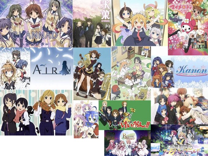 この1年でサブスクとかで見たアニメ並べてみた。14作品中11作品が京アニ、あと少しで網羅できそう。ていうか、いい加減うま