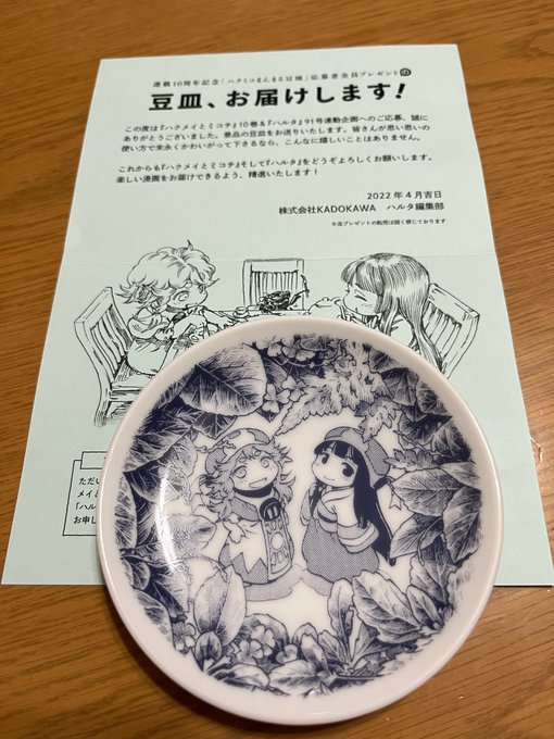 ハクメイとミコチの豆皿着いた!わーい🙌 ハクメイとミコチの豆皿着いた!わーい🙌