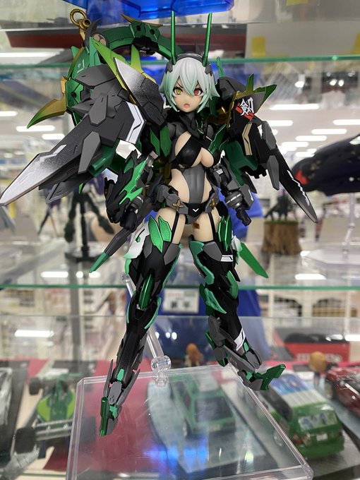 #タムタム豊橋で展示中ブレイブルーの「スサノオ」をイメージしたカラーリングの、メガミデバイス「スサノヲ」の作品をお持ち込 #タムタム豊橋で展示中ブレイブルーの「スサノオ」をイメージしたカラーリングの、メガミデバイス「スサノヲ」の作品をお持ち込