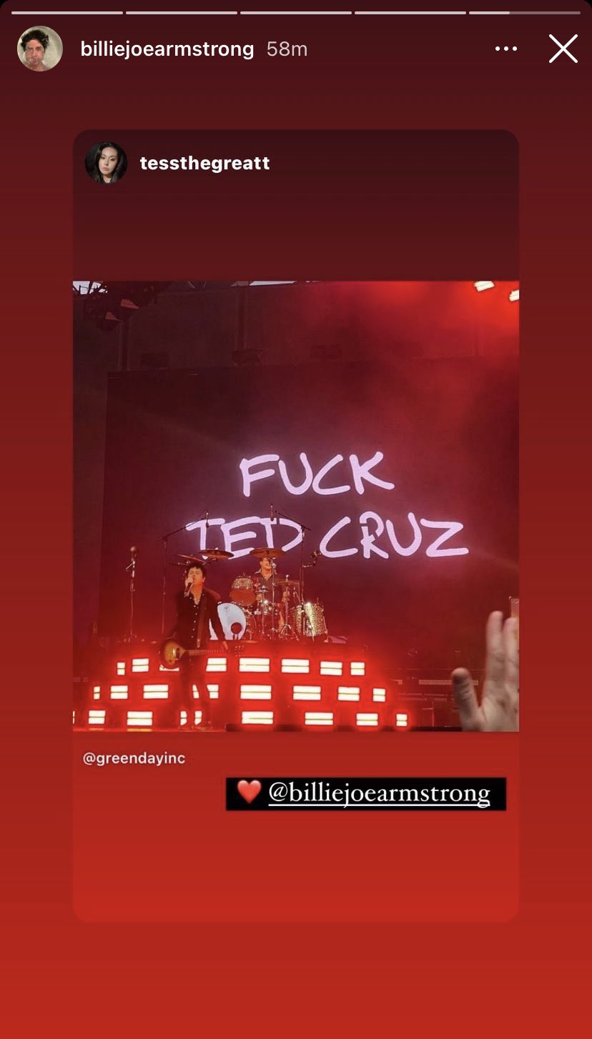 Michael Radigan On Twitter Apparently Green Day Had Fuck Ted Cruz