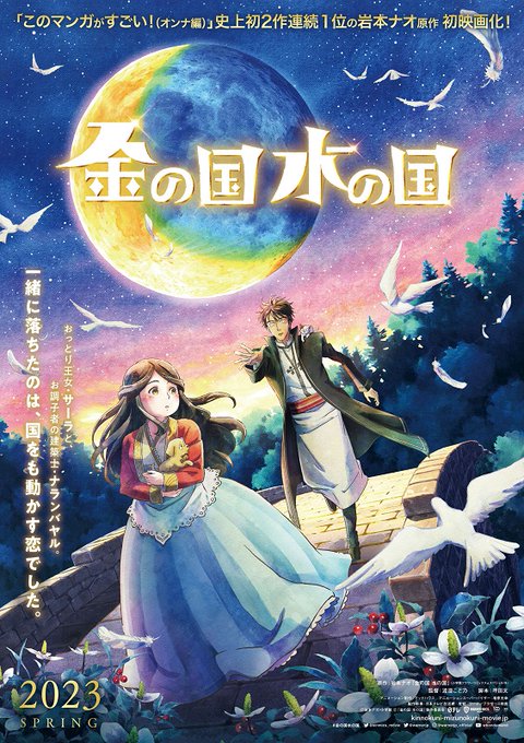 劇場アニメ「金の国 水の国」、2023年春公開 アニメーション制作はマッドハウス監督は「俺物語!!」「ちはやふる」などに 劇場アニメ「金の国 水の国」、2023年春公開 アニメーション制作はマッドハウス監督は「俺物語!!」「ちはやふる」などに
