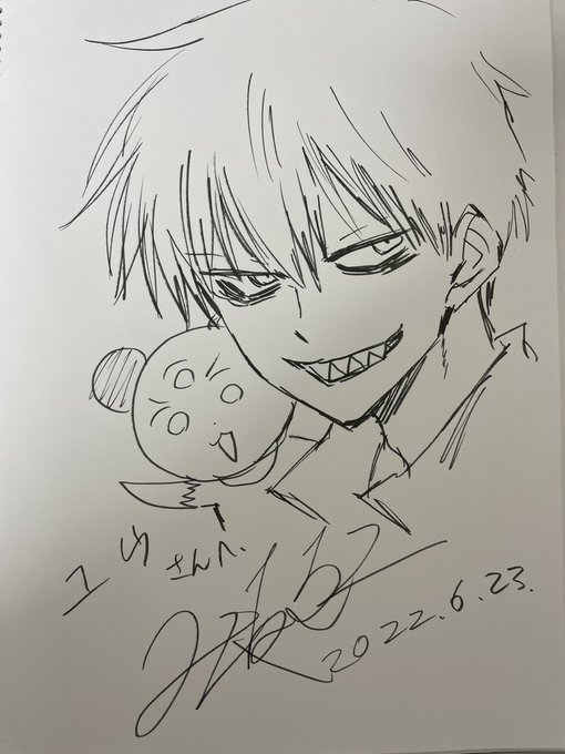 今日は小玉さんに会ってサイン貰いました!!!!!ブラッドラッドのファンですって告白したらスタズさんと豆次郎を描いてくれた 今日は小玉さんに会ってサイン貰いました!!!!!ブラッドラッドのファンですって告白したらスタズさんと豆次郎を描いてくれた