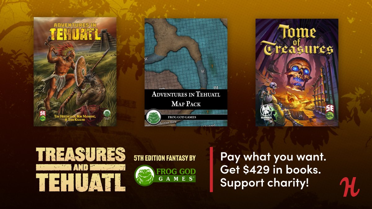 We've teamed up with FrogGodGames for an amazing and expansive set of adventures, maps, beasties, loot, and more resources compatible with 5E game mechanics for all the TTRPG lovers out there! ️