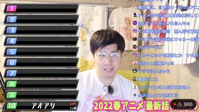 たぐエンさんアニメガタリズお疲れ様でした。来週は春アニメ累計ランキングもオープニングエンディング大賞も楽しみにしてます。 たぐエンさんアニメガタリズお疲れ様でした。来週は春アニメ累計ランキングもオープニングエンディング大賞も楽しみにしてます。
