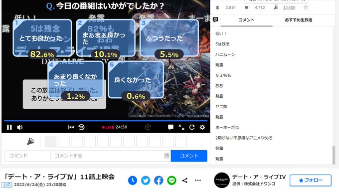 「デート・ア・ライブⅣ」11話上映会 / ニコ生感想。 #date_a_live #デアラ4期 モブ達とあいまいみーの 「デート・ア・ライブⅣ」11話上映会 / ニコ生感想。 #date_a_live #デアラ4期 モブ達とあいまいみーの
