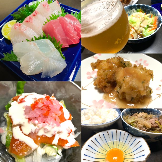 疲れた💦癒しの晩ごはん#仕事 #癒し #ビール #サラダ #刺身 #猫 #オカン #おうちごはん #サーモン #カルパッ 疲れた💦癒しの晩ごはん#仕事 #癒し #ビール #サラダ #刺身 #猫 #オカン #おうちごはん #サーモン #カルパッ