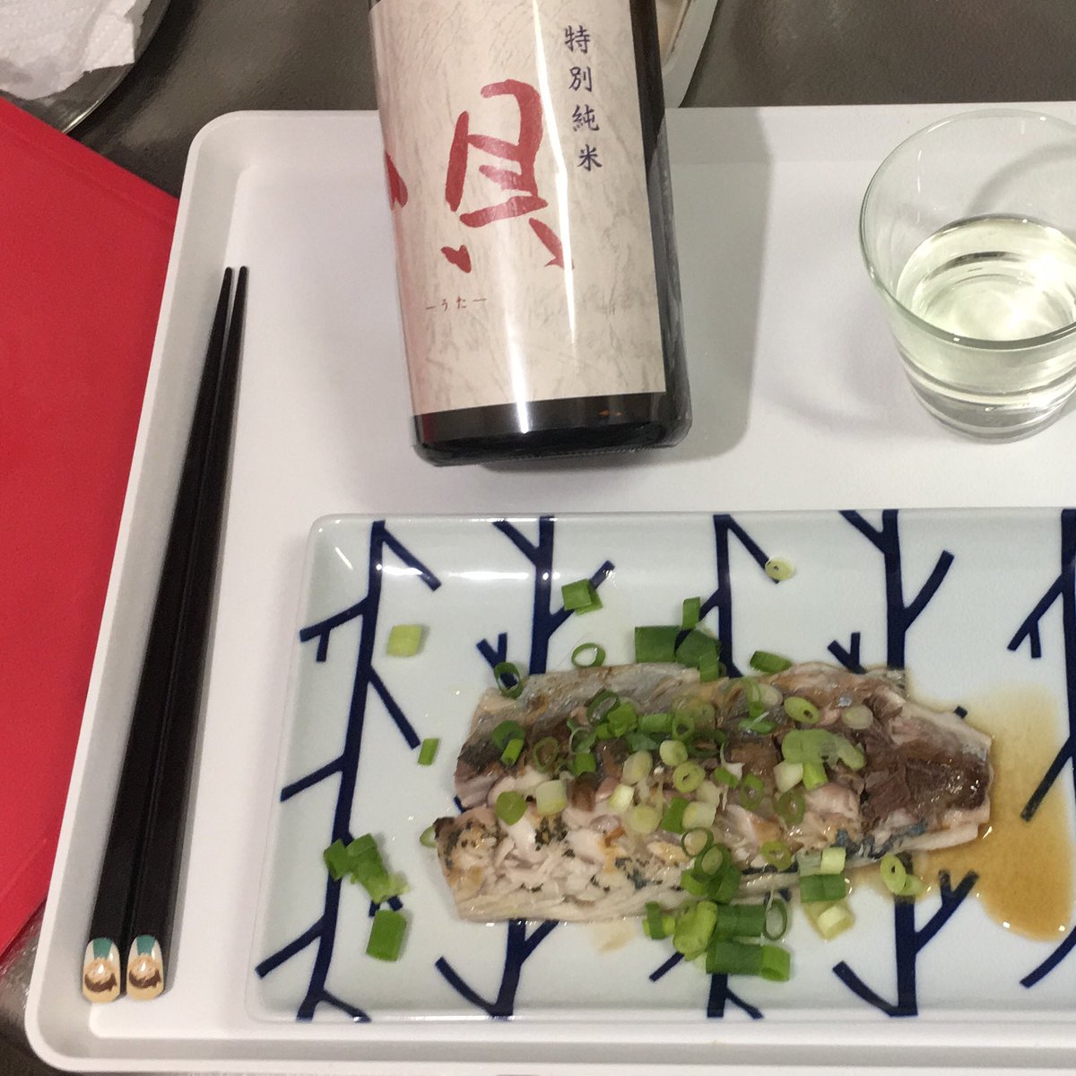 test ツイッターメディア - 魚のたたきはちょっと失敗したが、高木酒造の唄で一杯。これは独特だなあ。#日本酒　#sake https://t.co/GbiM6MbgPA