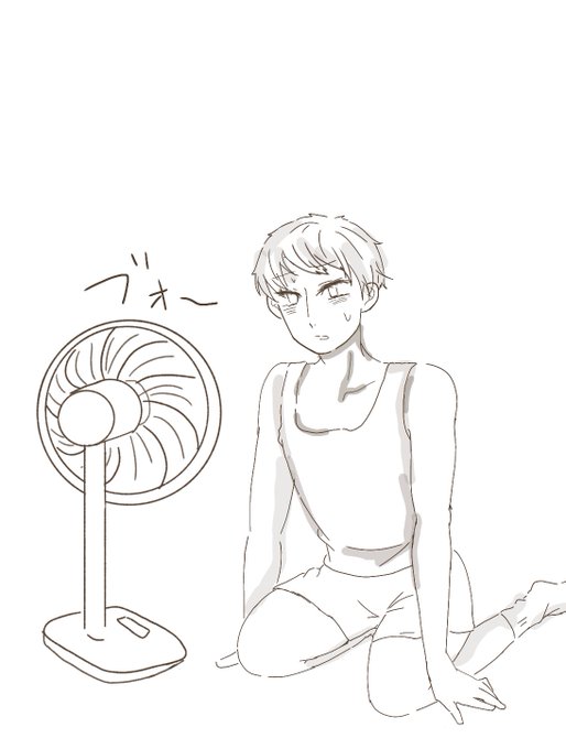 落書き~ 最近蒸し暑くてかないません… #ヘタリア 落書き~ 最近蒸し暑くてかないません… #ヘタリア