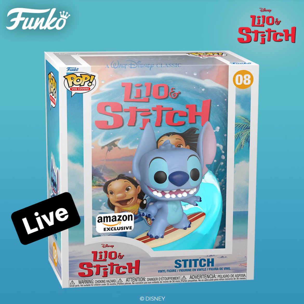 Now live! The new Stitch Funko POP! VHS cover ~ exclusive to Amazon and available at the link below ~
Linky ~