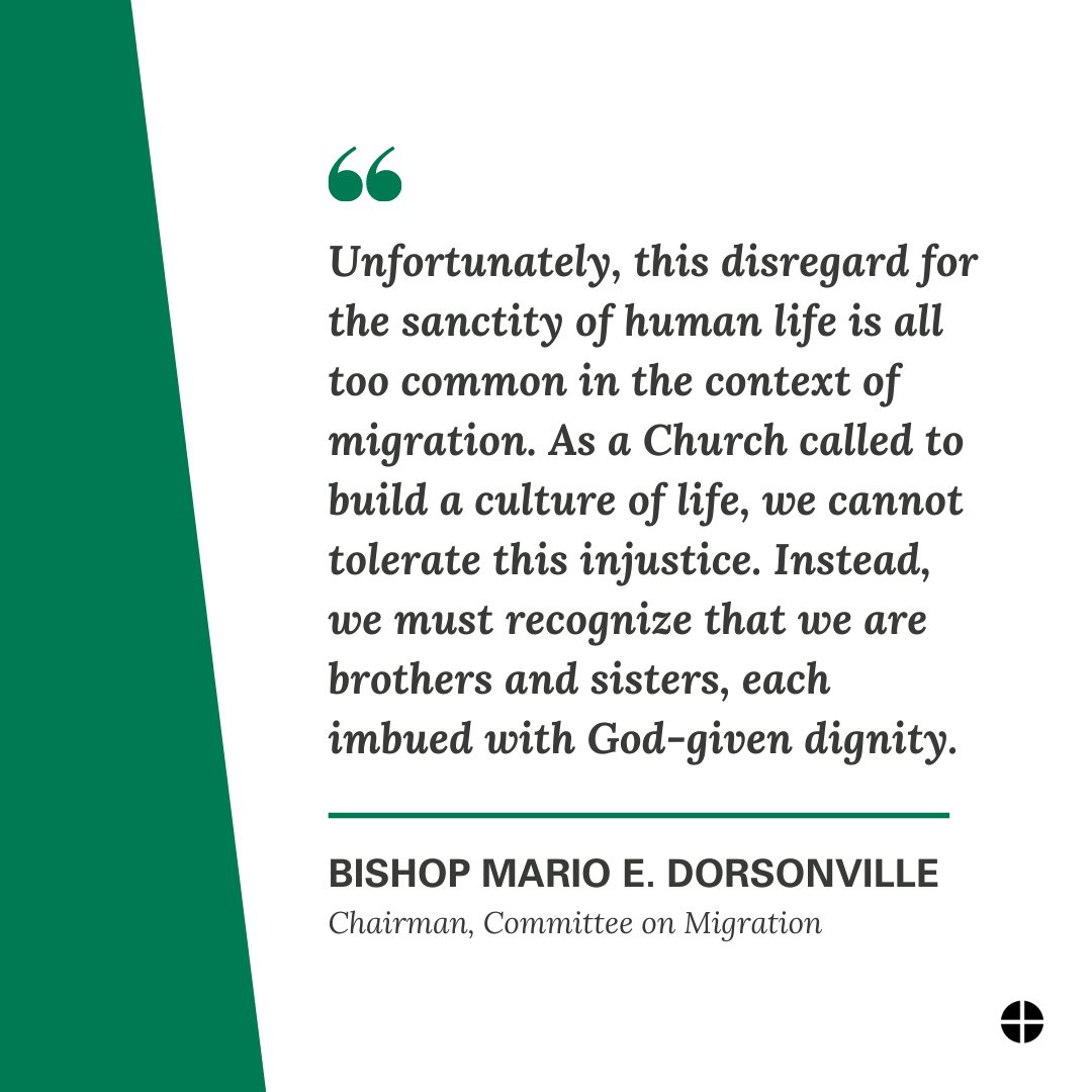 test Twitter Media - U.S. Bishops’ Migration Chairman Mourns Migrant Deaths in Texas | Full Statement by Most Rev. Mario E. Dorsonville, Auxiliary Bishop of Washington here: https://t.co/BAyGpuSShz https://t.co/Cc1zBlwhvS